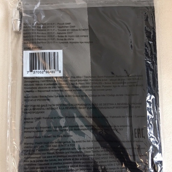 Gucci  bamboo black velvet clutch - Picture 7 of 7